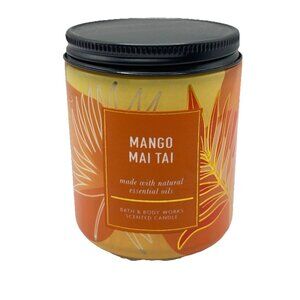 Bath and Body Works Mango Mai Tai Single Wick Candle Summer Fruit Tropical Soy